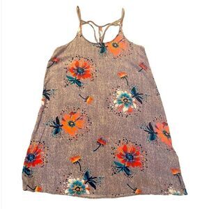 Floral Tank Dress with Unique Racerback Design